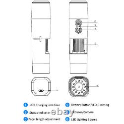 Microscope Sans Fil Portable Wifi 500x Agrandisseur Numérique Pour Appareil Photo Pour Téléphone