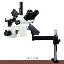Microscope Stéréo 6.7x-45x + Stand De Bras D'articulat + 6w Led Light + 3.2m Appareil Photo Numérique