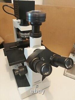 Microscope Trinoculaire Inversé Et Appareil Photo Numérique