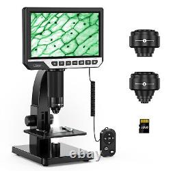 Microscope USB numérique Elikliv avec écran LCD de 7 pouces, 2000X et caméra de microscope industrielle de 12MP