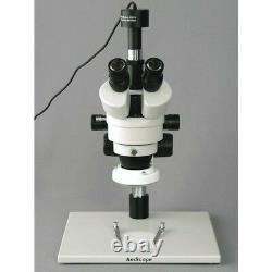 Microscope Zoom D’inspection Amscope 3.5x-90x Avec Appareil Photo Numérique 1.3mp