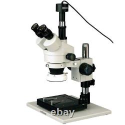 Microscope Zoom D’inspection Amscope 3.5x-90x Avec Appareil Photo Numérique 9mp