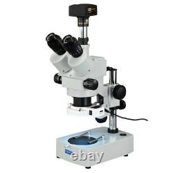 Microscope Zoom Stéréo 3.5x-90x Avec Appareil Photo Numérique 14mp+54 Led Light