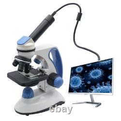 Microscope biologique monoculaire numérique USB 2000X avec caméra LED