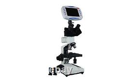 Microscope métallurgique numérique professionnel avec caméra TV LCD 6 pouces 2Mp et carte SD