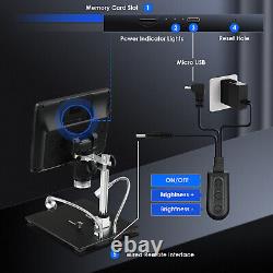 Microscope numérique 8,5'' 1080P, caméra d'enregistrement vidéo 12MP 1300X Endoscope 32G