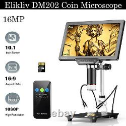 Microscope numérique Elikliv 10.1 Microscope à pièce 3X-1300X Caméra de microscope USB