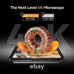 Microscope numérique Elikliv 4K avec loupe à 8 pièces et lumière, microscope HDMI 2000X