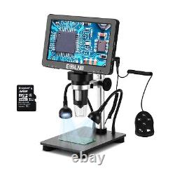 Microscope numérique HD 1000X avec écran large de 7 pouces, enregistreur vidéo et photo 32G
