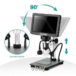 Microscope numérique HD 1000X avec écran large de 7 pouces, enregistreur vidéo et photo 32G