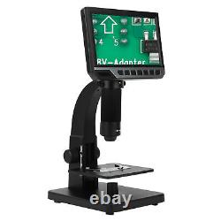 Microscope numérique HD 2000X avec écran IPS de 7 pouces et caméra de microscope à double alimentation