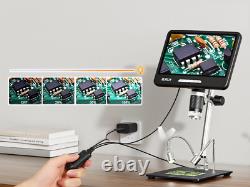 Microscope numérique HDMI 10.1 1200X avec écran IPS 2K, microscope à pièces LCD 24MP et 64 Go