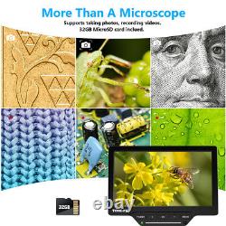 Microscope numérique HDMI TOMLOV 1200X 7 LCD, microscope à souder de pièces de monnaie, 32 Go