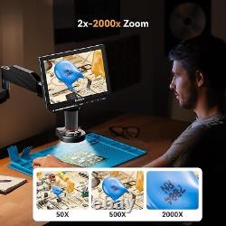 Microscope numérique LCD 4K Elikliv pour pièces électroniques et soudure avec écran de 10,1 pouces et 64Go