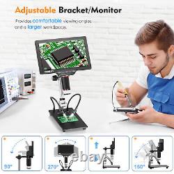 Microscope numérique LCD TOMLOV 1300X pour soudure pour adultes avec support de 10 pouces