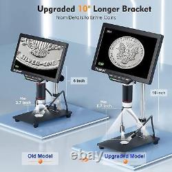 Microscope numérique TOMLOV 10.1 USB Microscope à pièces 16MP pour réparation électronique