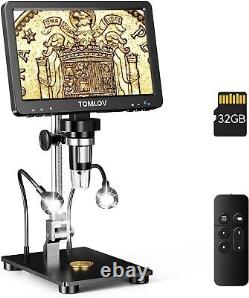 Microscope numérique TOMLOV 1200X USB Loupe de pièces de monnaie Microscope de réparation électronique