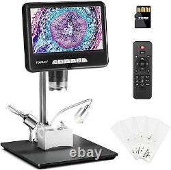 Microscope numérique TOMLOV DM401 Pro 2K 1200X avec écran LCD HDMI, microscope à pièce complète 24MP