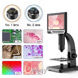 Microscope numérique USB avec écran LCD de 7 pouces Caméra de soudure Microscope Magnifier