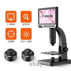 Microscope numérique USB avec écran LCD de 7 pouces Caméra de soudure Microscope Magnifier