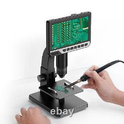 Microscope numérique USB avec écran LCD de 7 pouces Caméra de soudure Microscope Magnifier