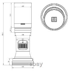 Microscope numérique USB tout-en-un Amscope 0,35X-11,2X avec un support à bras de pilier 8,3MP