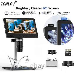 Microscope numérique à écran LCD 7 pouces, microscope à souder avec écran IPS et éclairage.