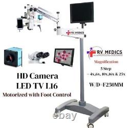 Microscope numérique ophtalmique 5 étapes avec caméra HD, téléviseur LED L16