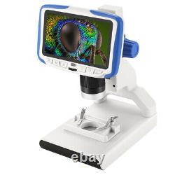 Microscope numérique portable pour enfants avec caméra de sortie de biologie de 5 pouces.