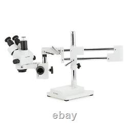 Microscope stéréo à zoom AmScope 3,5-90X + Appareil photo numérique 10MP + Éclairage LED 144