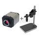 Nouveau Corps De Caméra De Microscope Numérique Avec Support Et Objectif 2mp C-mount Vga Video