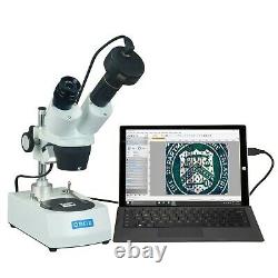 Omax 20x-60x 5mp Appareil Photo Numérique Binocular Stereo Student Microscope Dual Lights
