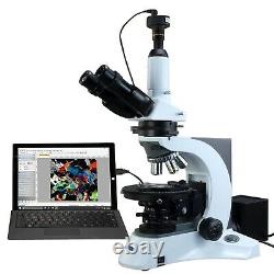 Omax 40x-1000x Plan Trinocular Infinity Polarisant Microscope+9mp Appareil Photo Numérique