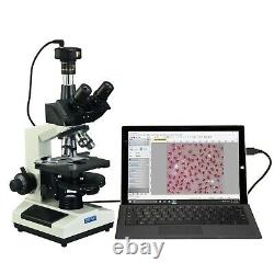 Omax 40x-1600x Phase Contrast Plan Objective+bf Microscope W 2mp Appareil Photo Numérique