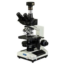 Omax 40x-1600x Phase Contraste Trinocular Compound Microscope+2mp Appareil Photo Numérique