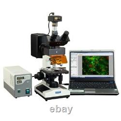 Omax 40x-2500x 14mp Microscope Numérique Epi-fluorescence Trinoculaire Biologique