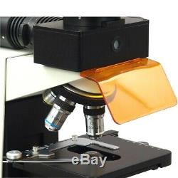 Omax 40x-2500x 14mp Microscope Trinoculaire Lab Épifluorescence Appareil Photo Numérique