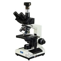 Omax 40x-2500x Biologique Composé Microscope Trinoculaire Avec Appareil Photo Numérique 10mp