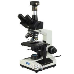 Omax 40x-2500x Darkfield Microscope Trinoculaire Led Biologique + 5mp Appareil Photo Numérique