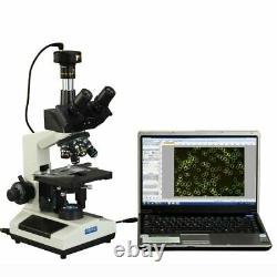 Omax 40x-2500x Darkfield Trinocular Biological Led Microscope+5mp Caméra Numérique