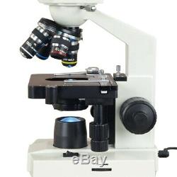 Omax 40x-2500x Intégré 1.3mp Led Appareil Photo Numérique Binocular Microscope Composé