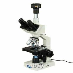 Omax 40x-2500x Led Digital Trinocular Lab Compound Microscope W 5mp Caméra Vidéo