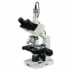 Omax 40x-2500x Led Trinocular Lab Microscope+5mp Camera+slides+book+lens Paper