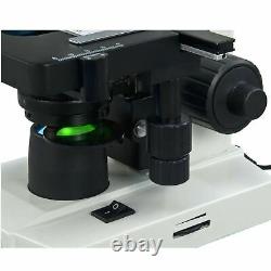 Omax 40x-2500x Microscope Trinoculaire Composé Caméra Numérique Usb Lumière Led