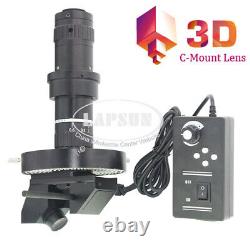 Stéréo 3d + 2d 20-200x Zoom Objectif C-mount Led Pour Caméra De Microscope Vidéo Numérique