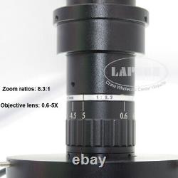 Stéréo 3d + 2d 20-200x Zoom Objectif C-mount Led Pour Caméra De Microscope Vidéo Numérique