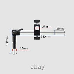 Support de table réglable pour bras stéréo de caméra de microscope de 10 à 265 mm.