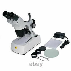 Swift 20x-40x-80x Dual Light 2 Led 3d Stéréo Binoculaire Microscope + Caméra Numérique