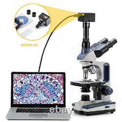 Swift 2500x Led Digital Lab Trinocular Compound Microscope Avec 20mp Usb3.0 Caméra