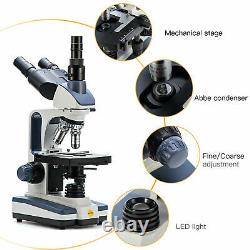 Swift 40x-2500x Lab Microscope Trinoculaire Composé Led +20mp Caméra Numérique Usb